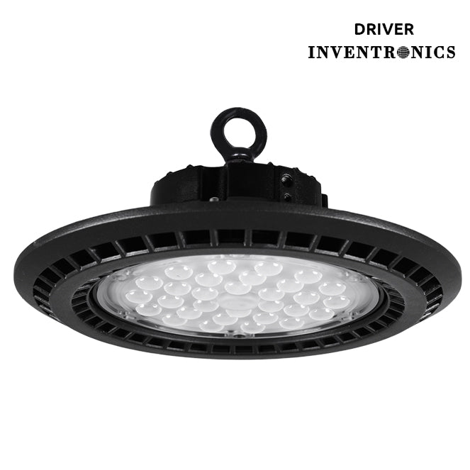 Campana LED MEGAVISION 250W 39 cm Negro Interlusa - Vista frontal principal en fondo blanco | LuzGurú