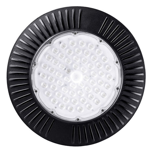 Campana LED ECOVISION 34 cm 150W Luz Fría Negro TECHTOUCH Interlusa instalada en ambiente decorativo de salón o dormitorio | Interlusa