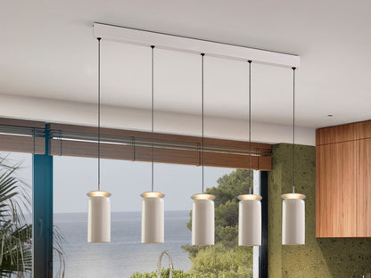Lámpara Colgante Alfara 5 Luces Crema y Gris Cálido Schuller en ambiente decorado | Schuller · Ref. 216722