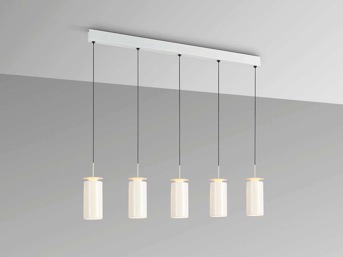 Lámpara Colgante Alfara 5 Luces Crema y Gris Cálido Schuller en ambiente decorado | Schuller · Ref. 216722