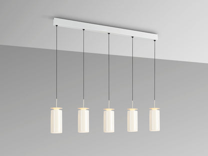 Lámpara Colgante Alfara 5 Luces Crema y Gris Cálido Schuller en ambiente decorado | Schuller · Ref. 216722