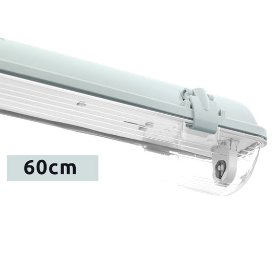 Armadura Estanca LINESTA 60 cm Gris IP65 TECHTOUCH Interlusa instalada en ambiente decorativo de salón o dormitorio | Interlusa