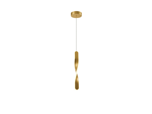 Lámpara Colgante Twist 41 cm Oro Cepillado LED Schuller - vista principal | Schuller