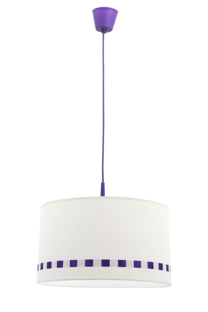 Colgante Lacito fabricado en color Berenjena, ideal para iluminación infantil