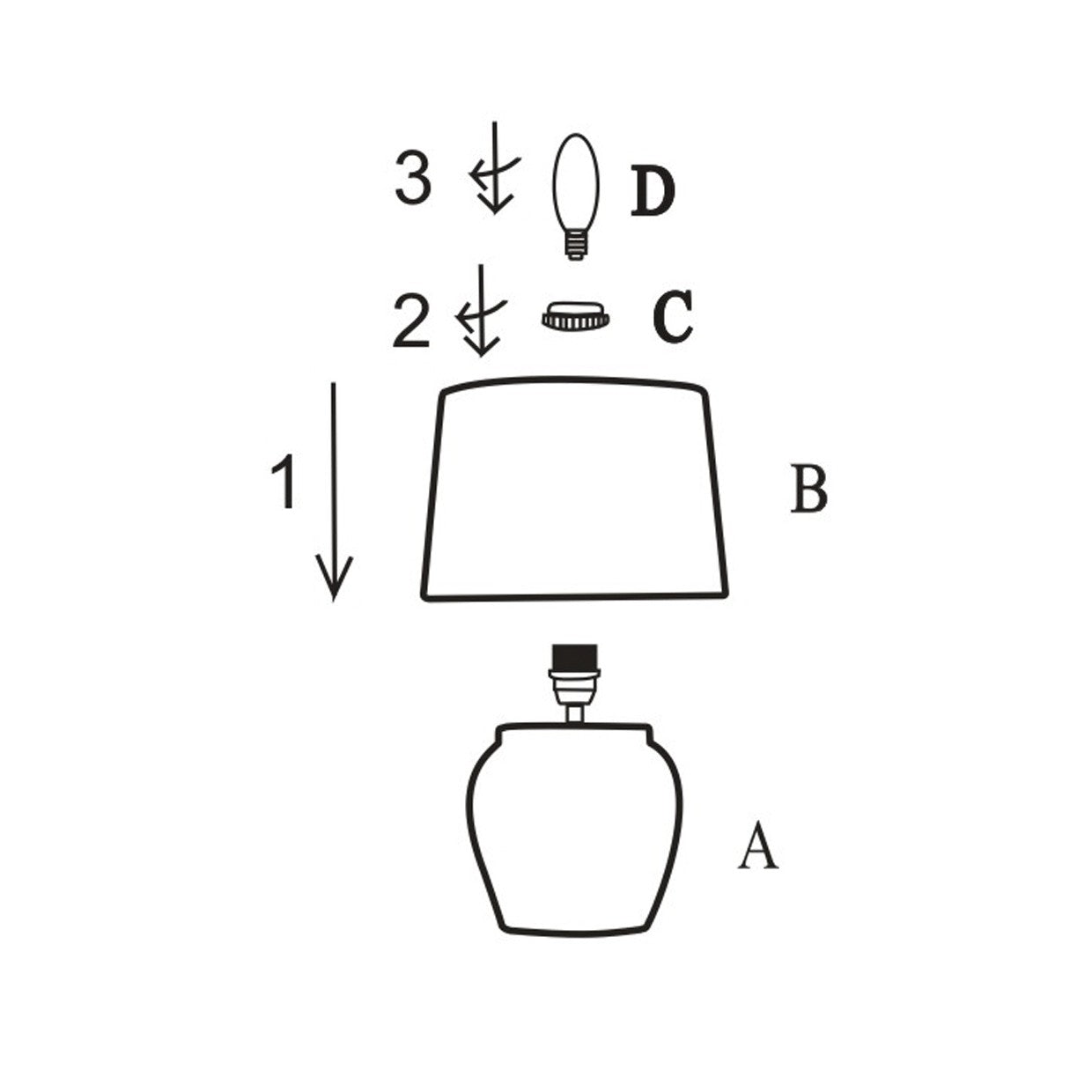 Detalle de base cerámica y pantalla tela de rinconera Bogetta ALEMAR