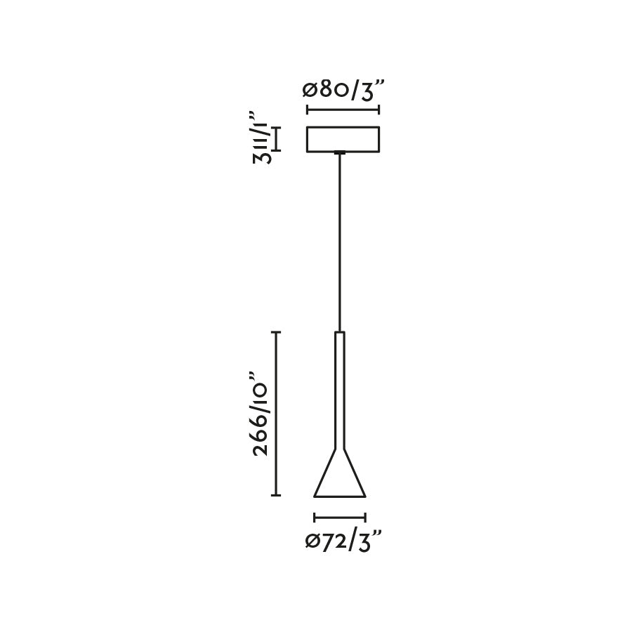 Colgante LED con luz cálida de 2700K