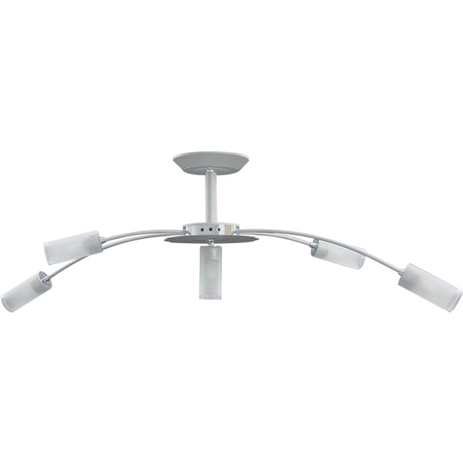 Lámpara de Techo DORES 82 cm Gris Cromo Interlusa - Vista frontal principal en fondo blanco | LuzGurú