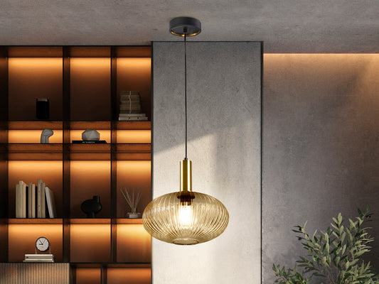 Lámpara Colgante Norma Schuller - 1 luz Ø30 cm, Ámbar | Schuller · Ref. 225427