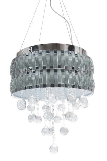 Lámpara colgante Lucerna fabricada en cristal color cromo
