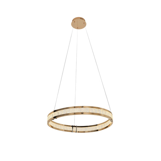 Lámpara Colgante Lorian 1 Aro Dorado Brillo LED 26W Schuller - vista principal | Schuller