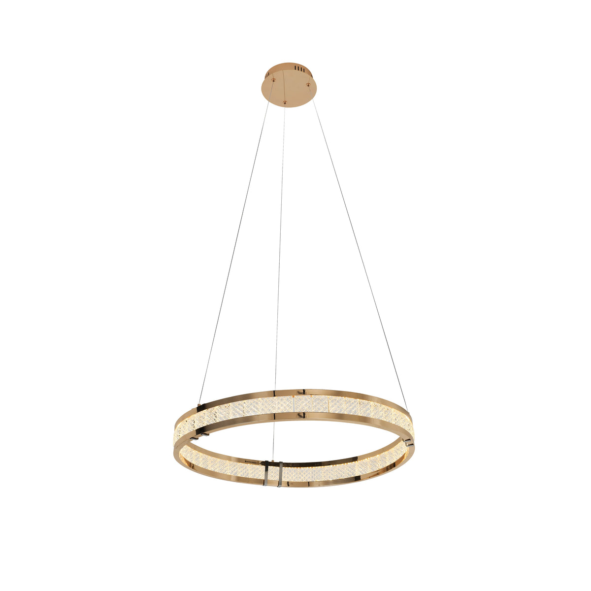 Lámpara Colgante LED Lorian Dorado Brillo Schuller - 1 aro | Schuller · Ref. 227384