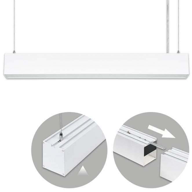 Barra Colgante LED Linex B2 60cm 20W Blanco Interlusa - Vista frontal principal en fondo blanco | LuzGurú