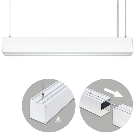 Barra Colgante LED Linex B2 60 cm 20W Blanco Frío 6400K Interlusa - Vista frontal principal en fondo blanco | LuzGurú