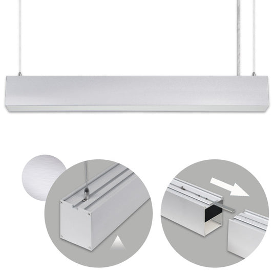 Barra Colgante LED Linex B2 60 cm 20W Aluminio Interlusa - Vista frontal principal en fondo blanco | LuzGurú