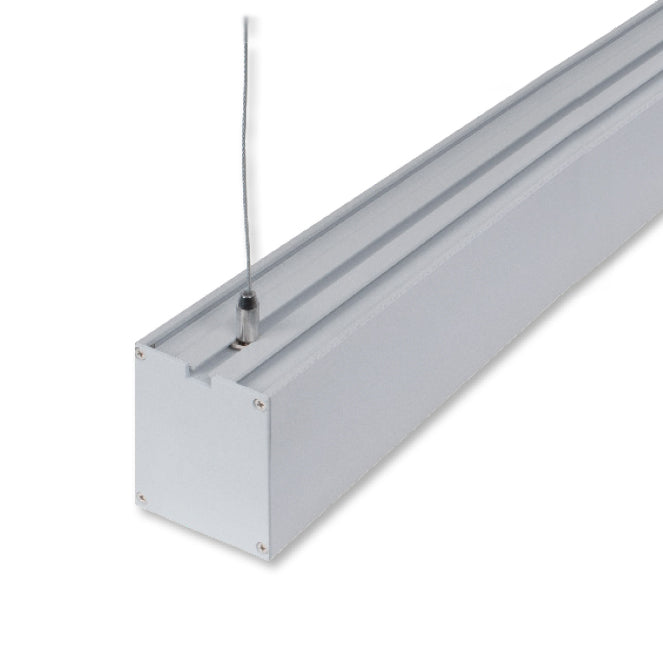 Barra Colgante LED Linex B2 60 cm 20W Aluminio TechTouch Interlusa instalada en ambiente decorativo de salón o dormitorio | Interlusa