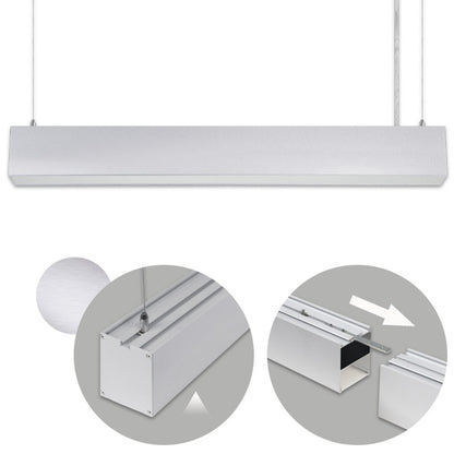 Barra Colgante LED Linex B2 60 cm 20W Aluminio TechTouch Interlusa - Vista frontal principal en fondo blanco | LuzGurú