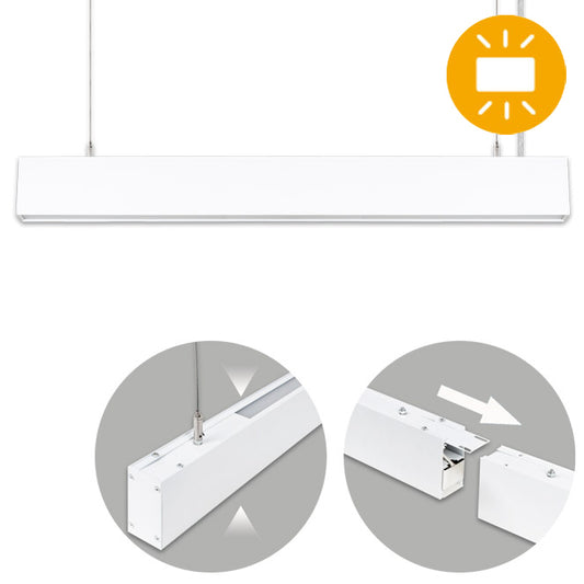 Barra Colgante LED Linex B2 120 cm 3200 lm Blanco Interlusa - Vista frontal principal en fondo blanco | LuzGurú