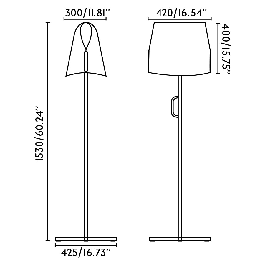 Lámpara de pie con protección IP20 ideal para interior