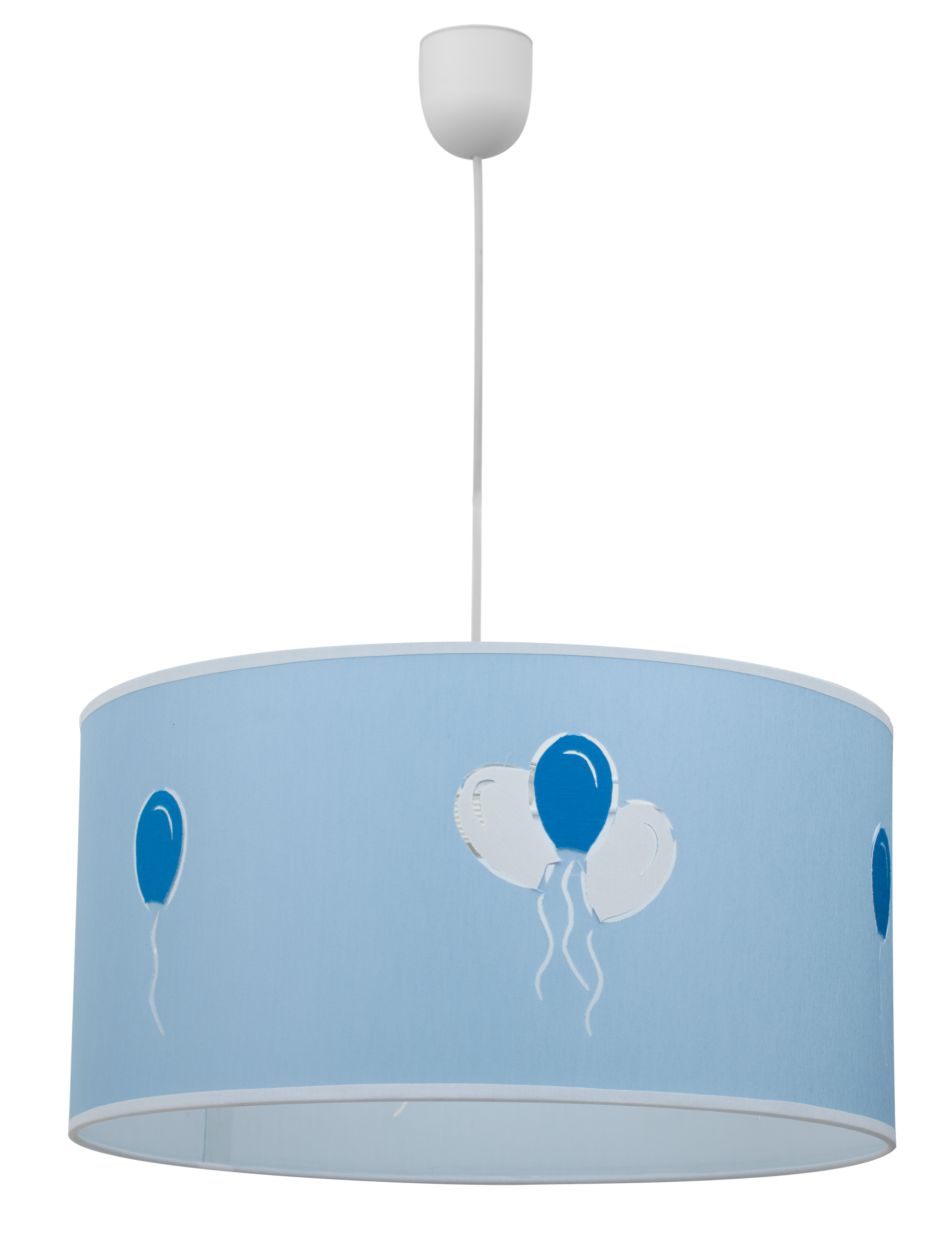 Colgante Globitos Celeste para habitación infantil, diseño con globos, Fabrilamp.