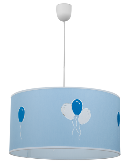 Colgante Globitos Celeste para habitación infantil, diseño con globos, Fabrilamp.