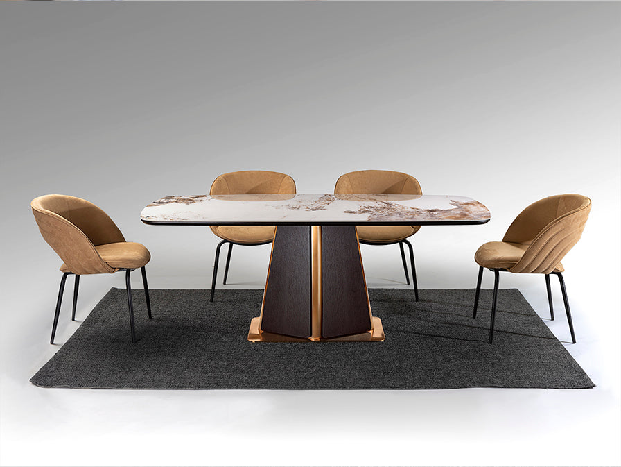 Mesa de Comedor Luca Roble Oscuro - Schuller - 412094 - Vista 3