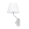 Aplique ETERNA con lector FARO, diseño moderno para hoteles y dormitorios. Ref 24006-10