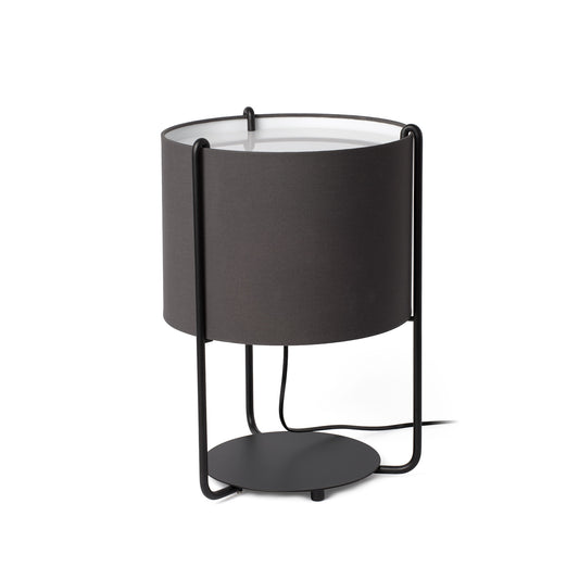 DRUM Lámpara de Sobremesa Negra y Gris FARO 24020-32-US para despacho