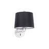 Aplique perchero MONTREAL FARO cromo y negro, Ref 24031-03