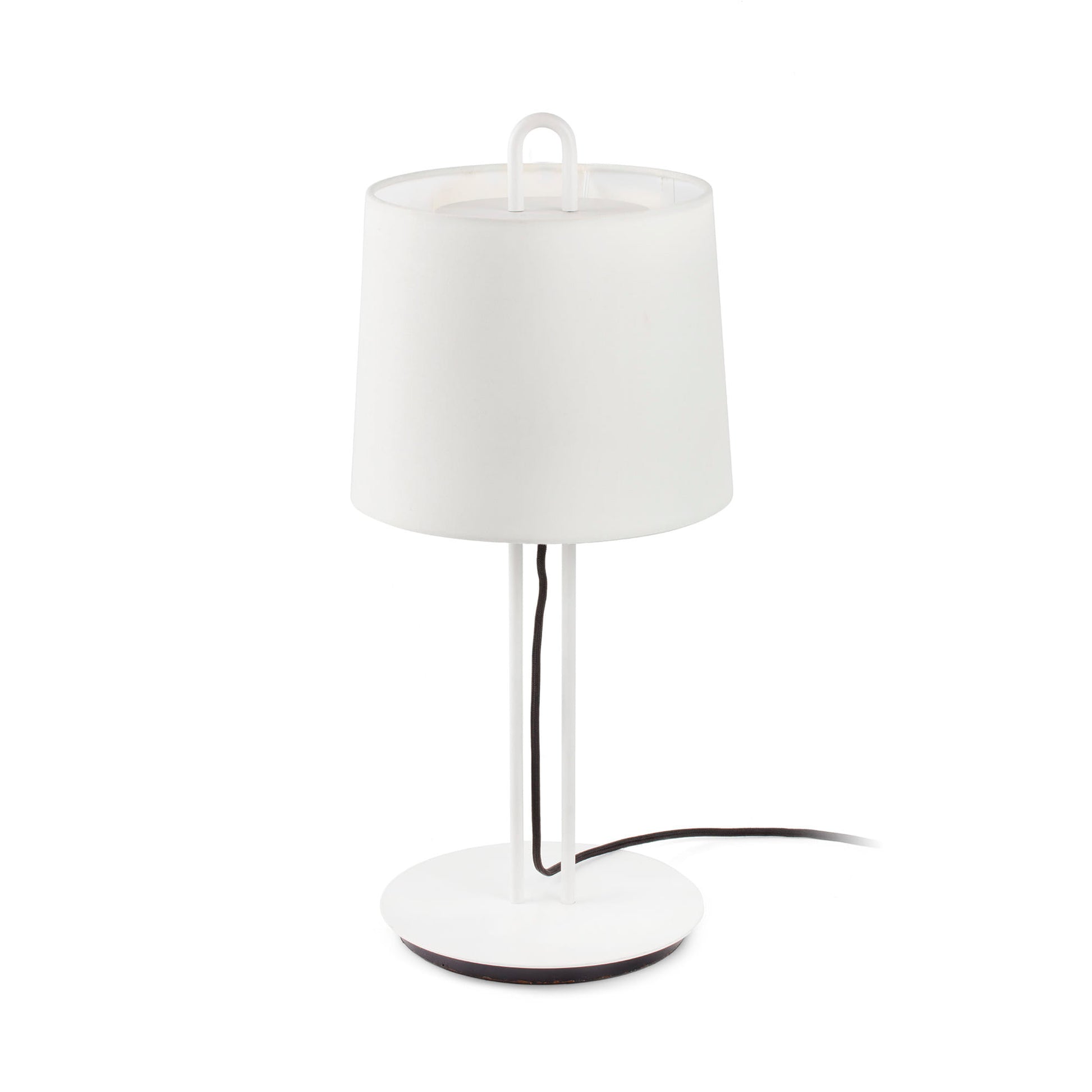 Lámpara de mesa MONTREAL FARO con pantalla textil blanca, 24034-04