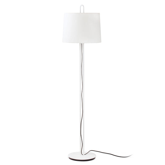 Lámpara de pie MONTREAL FARO blanca y beige, Ref 24036-08