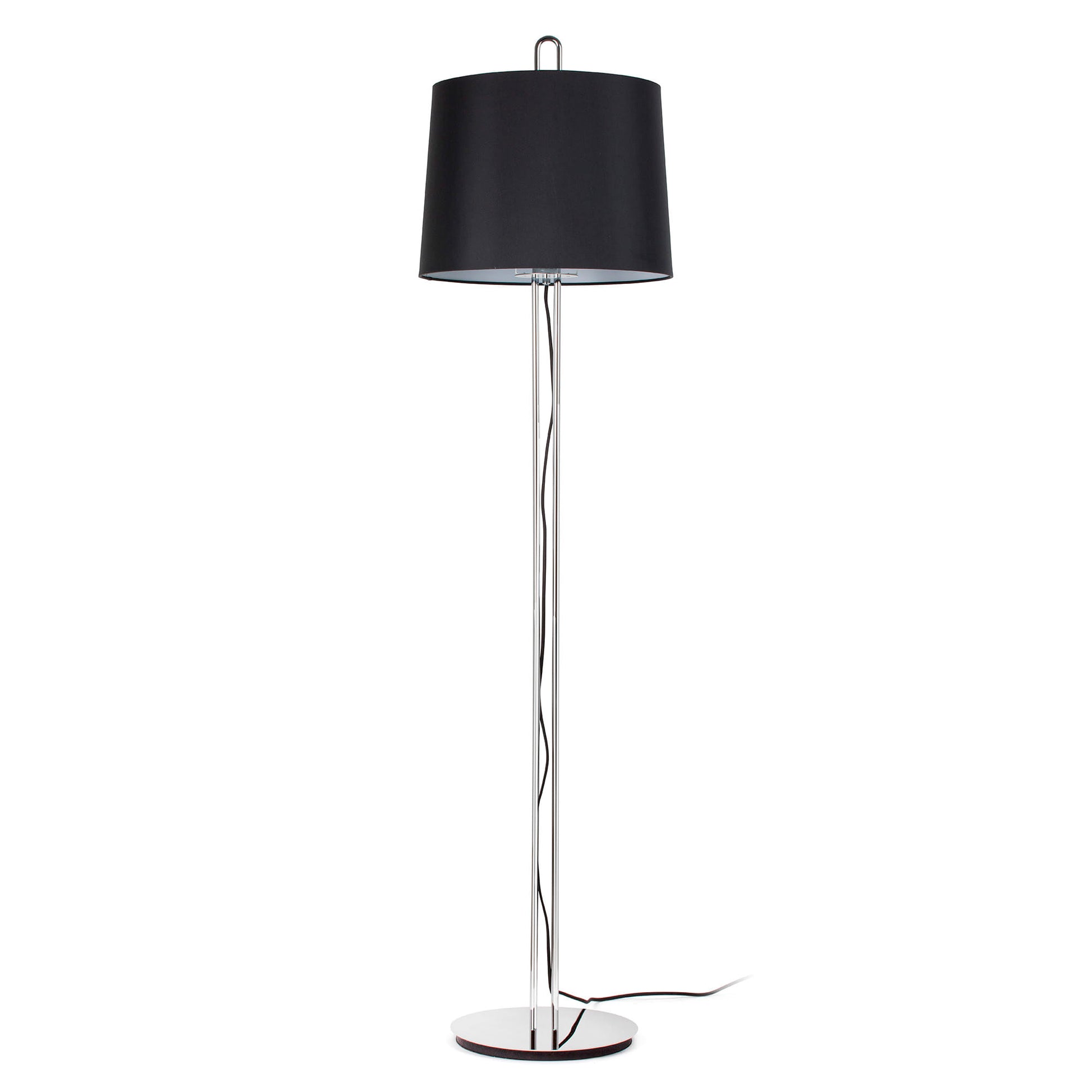 Lámpara de pie MONTREAL FARO cromo y negra, diseño moderno 24037-09