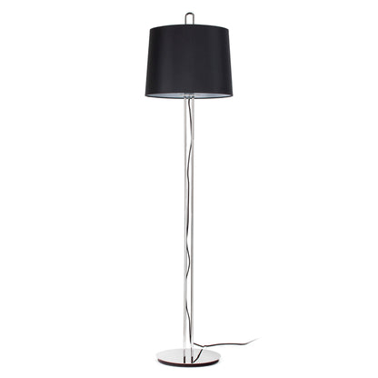 Lámpara de pie MONTREAL FARO cromo y negra, diseño moderno 24037-09