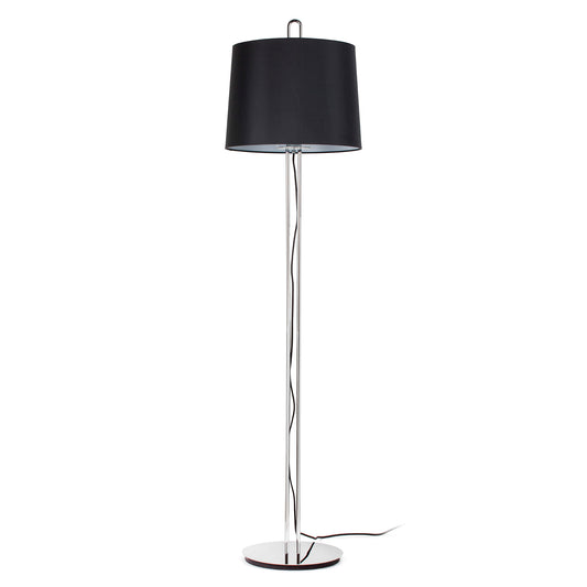 Lámpara de pie MONTREAL FARO cromo y negra, diseño moderno 24037-09