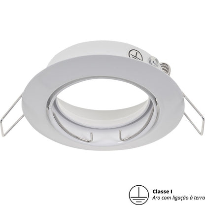 Aro Empotrable Redondo Rotativo INTAKE 8,3 cm Blanco Interlusa - Vista frontal principal en fondo blanco | LuzGurú