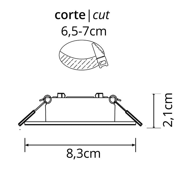 Aro Empotrable INTAKE Redondo Rotativo 8,3 cm Niquel Interlusa instalada en ambiente decorativo de salón o dormitorio | Interlusa