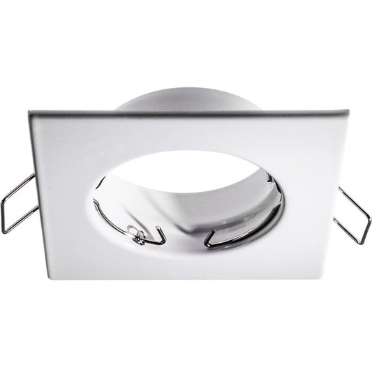 Aro Empotrable INTECA Cuadrado 8 cm Blanco Interlusa - Vista frontal principal en fondo blanco | LuzGurú
