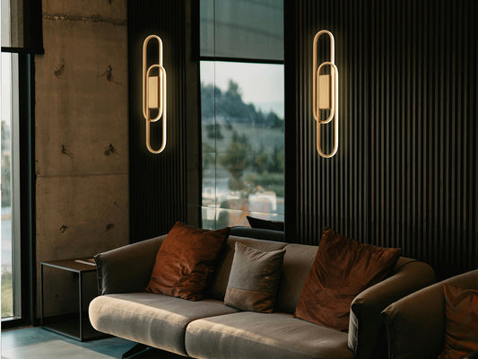 Aplique y Plafón LED Odele 70 cm Dorado Mate Schuller en ambiente decorado | Schuller