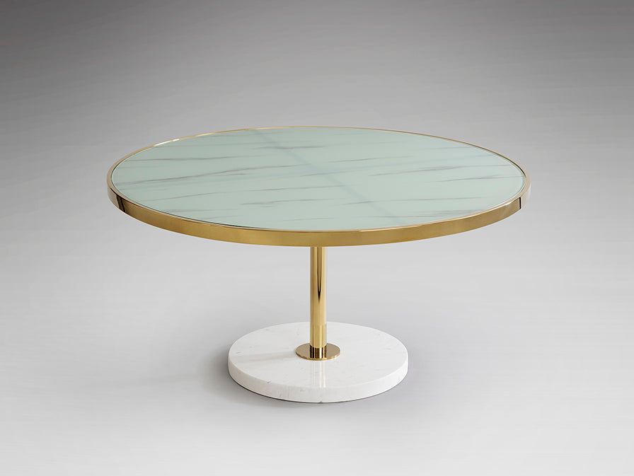 Mesa de Centro Dekala Blanco-Oro D90 - Schuller - 258319