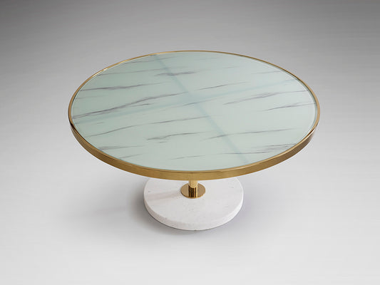 Mesa de Centro Dekala Blanco-Oro D90 - Schuller - 258319