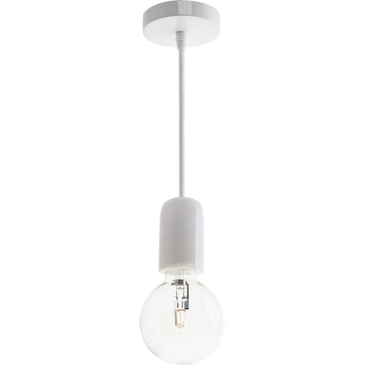 Lámpara Colgante Sensation 10 cm Blanco Interlusa - Vista frontal principal en fondo blanco | LuzGurú