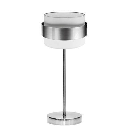 Sobremesa Bremen Cromo/Blanco-Plata de Fabrilamp, diseño elegante y moderno para tu hogar. Compra en luzguru.com