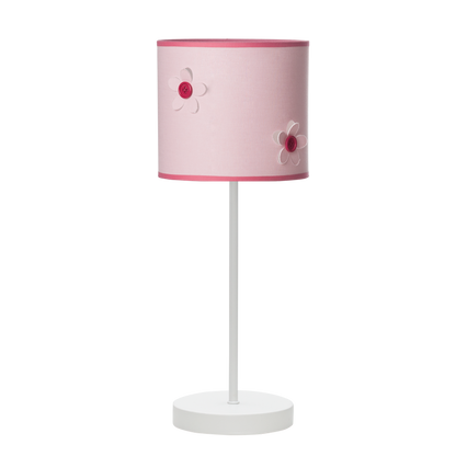 Sobremesa Botón Rosa E14 de Fabrilamp, ideal para dormitorios infantiles. Compra en luzguru.com