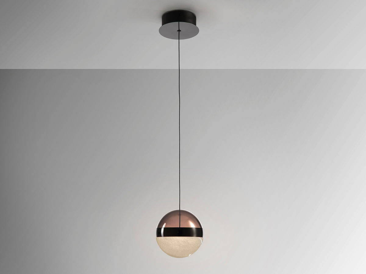 Lámpara Colgante LED Orbes 15 cm Cromo Negro Schuller en ambiente decorado | Schuller