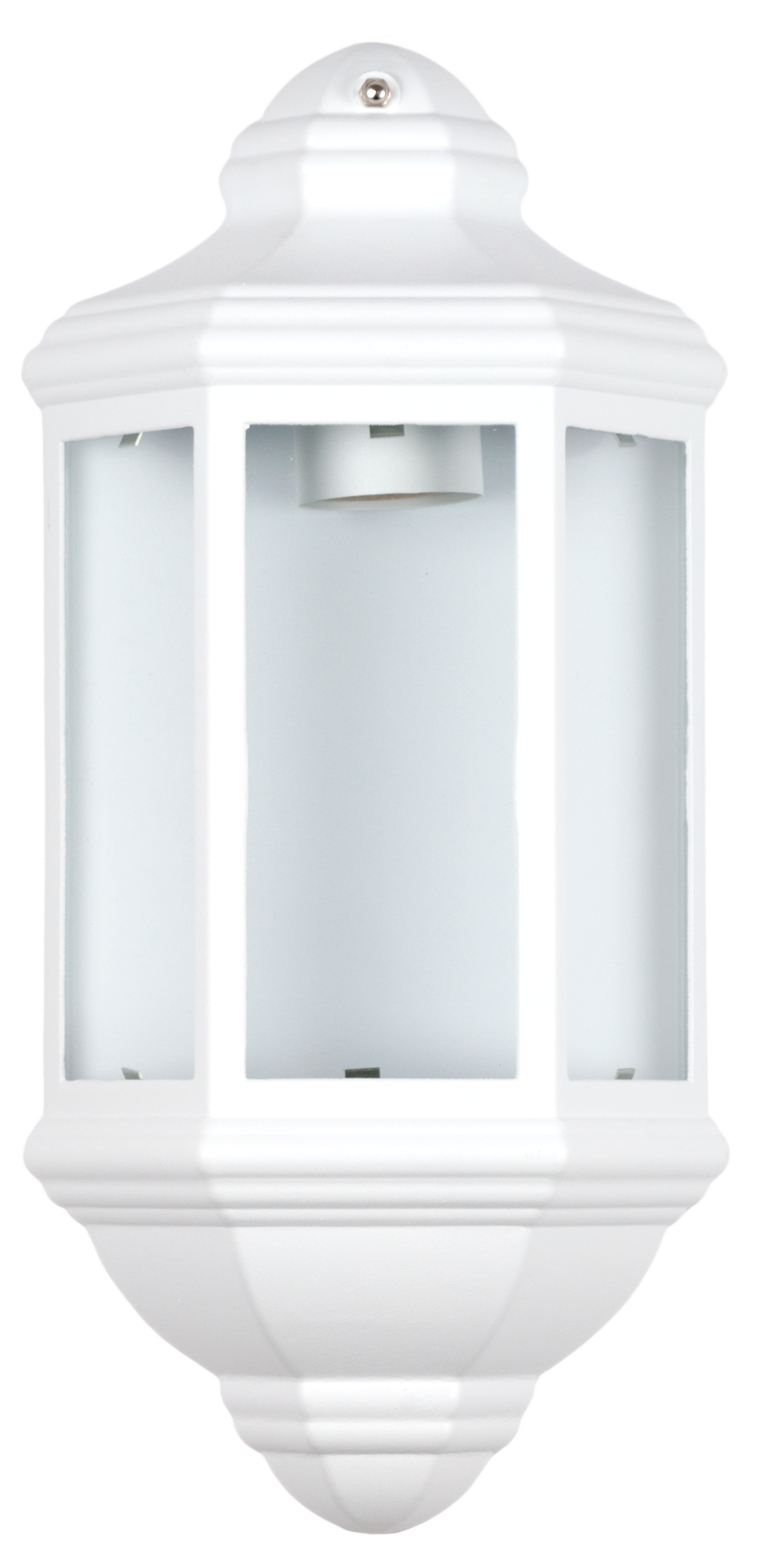 Aplique Anemona fabricado en aluminio color blanco, ideal para iluminar tu exterior