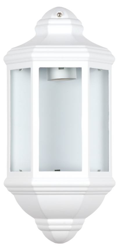 Aplique Anemona fabricado en aluminio color blanco, ideal para iluminar tu exterior
