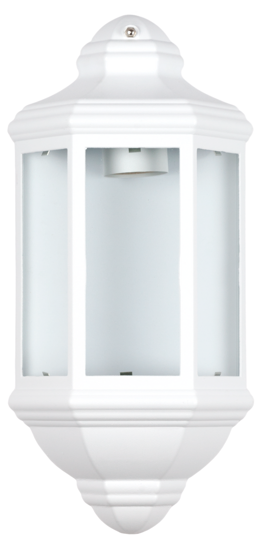 Aplique Anemona fabricado en aluminio color blanco, ideal para iluminar tu exterior
