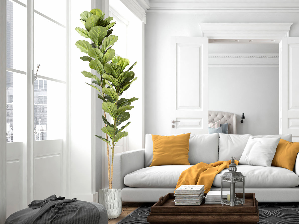Planta Artificial Ficus Lyrata Higuera Violín 200 cm Verde Schuller en ambiente decorado | Schuller · Ref. 281232