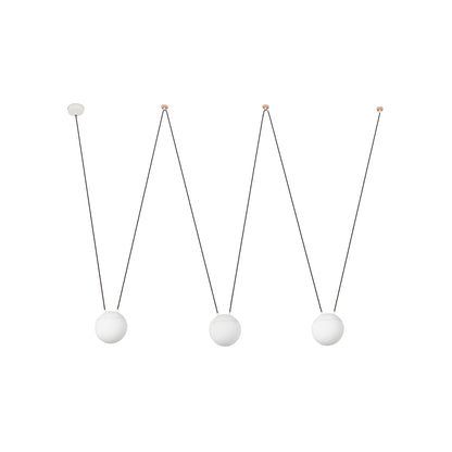 Mine Colgante 3 Luces FARO 28209-3L, lámpara de diseño moderno en blanco mate