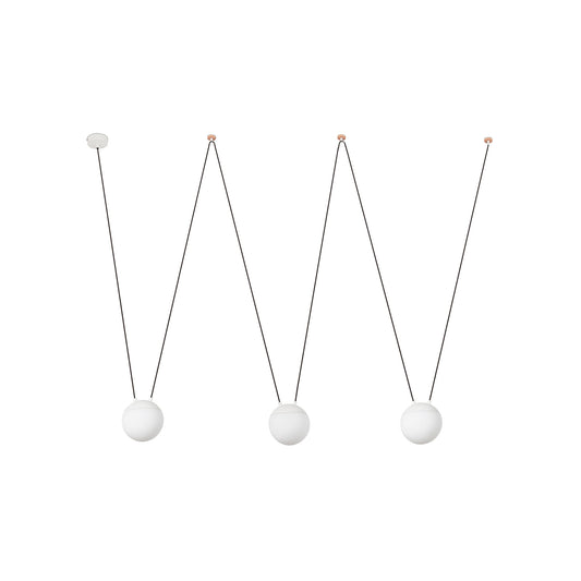 Mine Colgante 3 Luces FARO 28209-3L, lámpara de diseño moderno en blanco mate