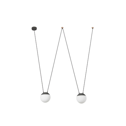 Mine Colgante Dos Luces Gris Oscuro FARO 28210-2L
